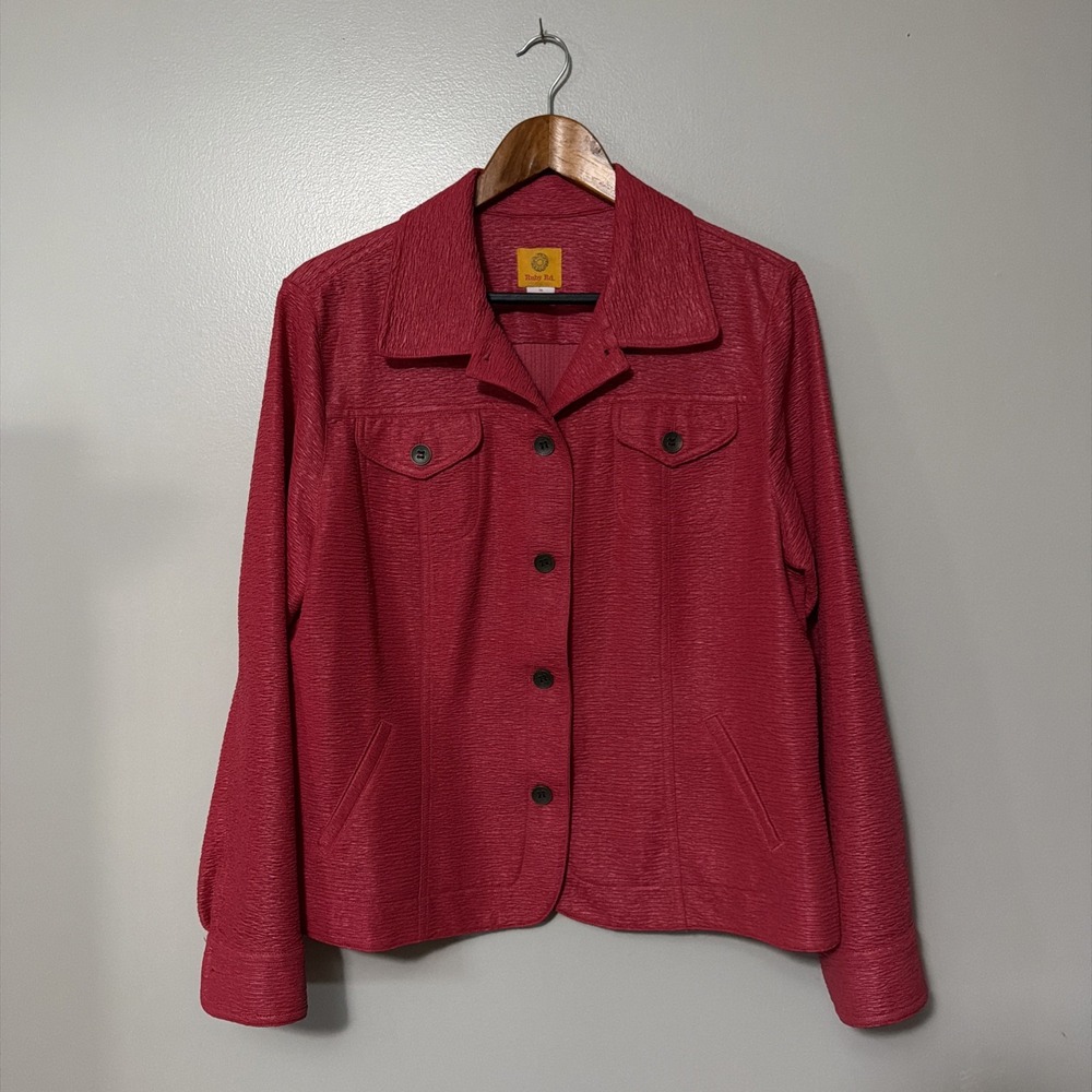 Ruby Rd  Jacket/blouse Womens Sz16 Textured Long Sleeve